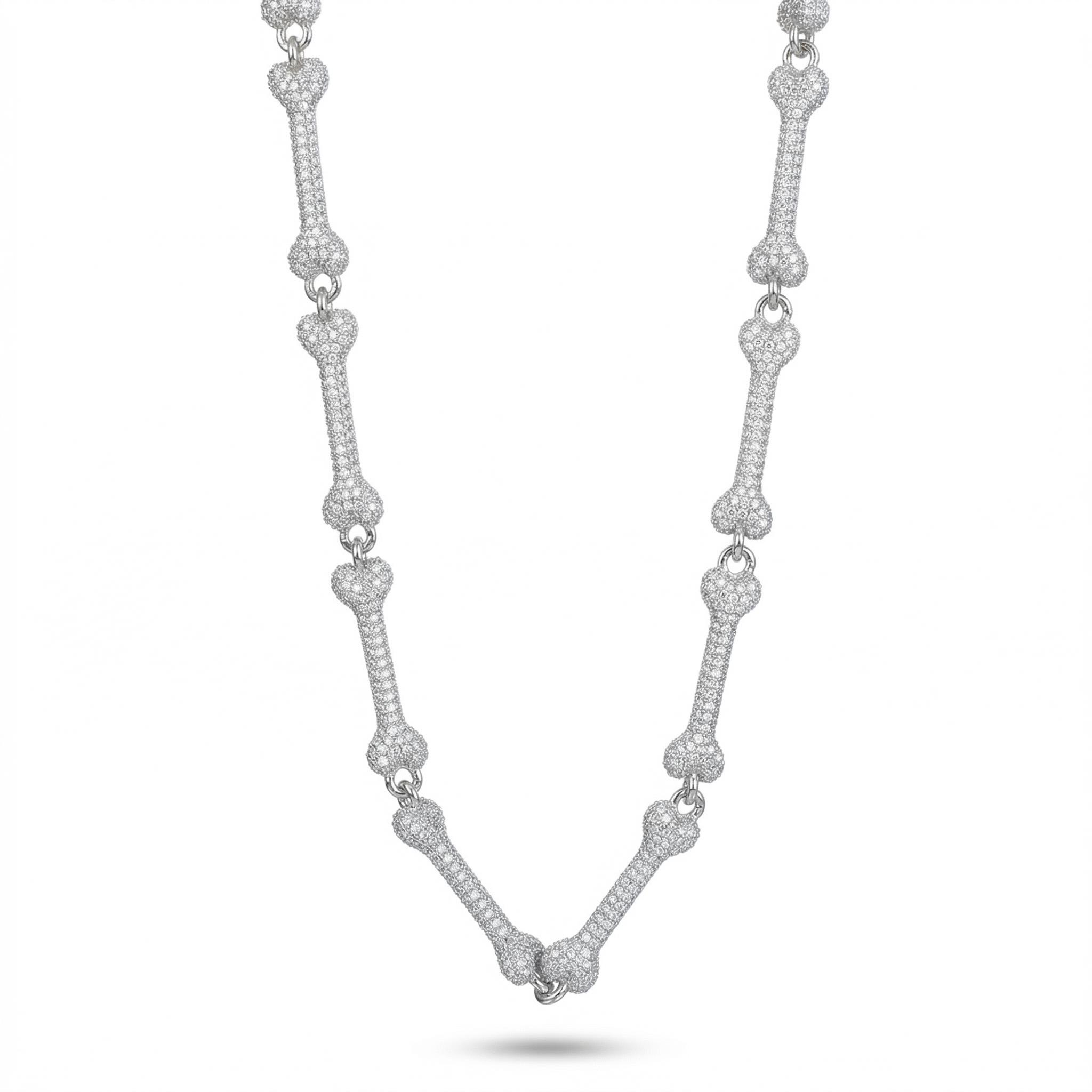 Iced Out Bone Necklace Gold Premium Look Without Heavy Price - Image 6