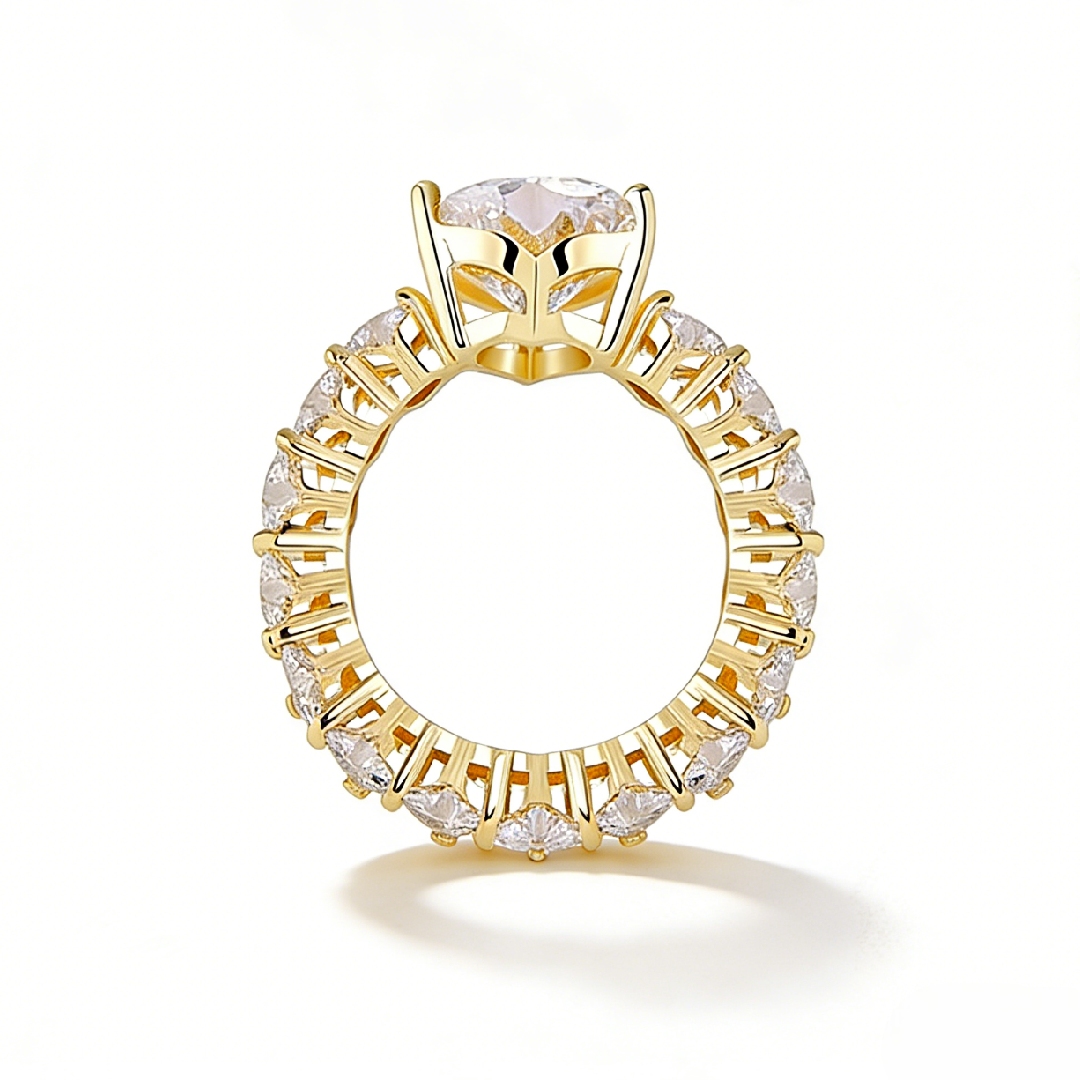 Heart Cut Love Ring In Gold Gold With Bold Statement Appeal - Image 5