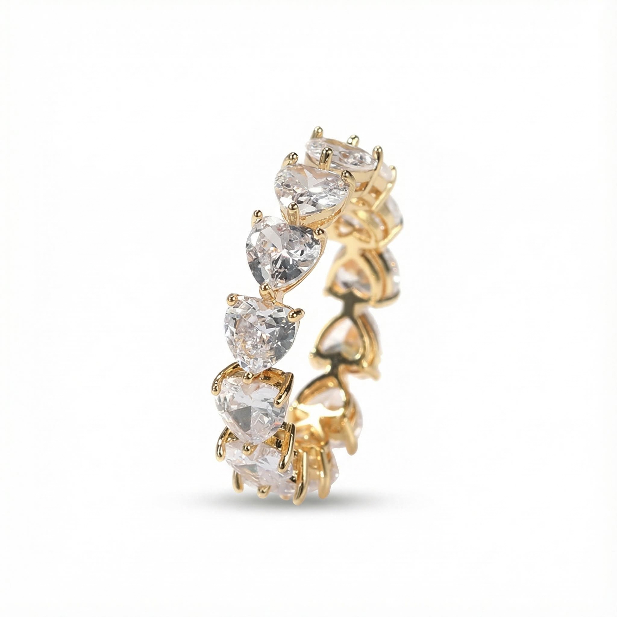 Heart Cut Love Band Ring In Gold Gold With Bold Statement Appeal - Image 4