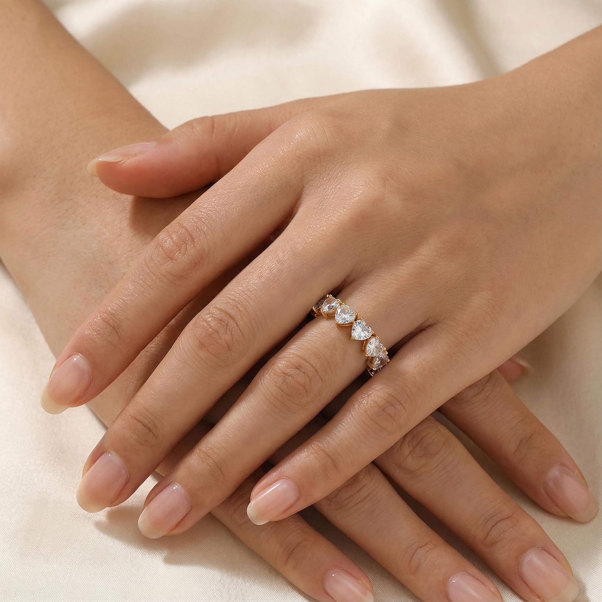 Heart Cut Love Band Ring In Gold Gold With Bold Statement Appeal - Image 6