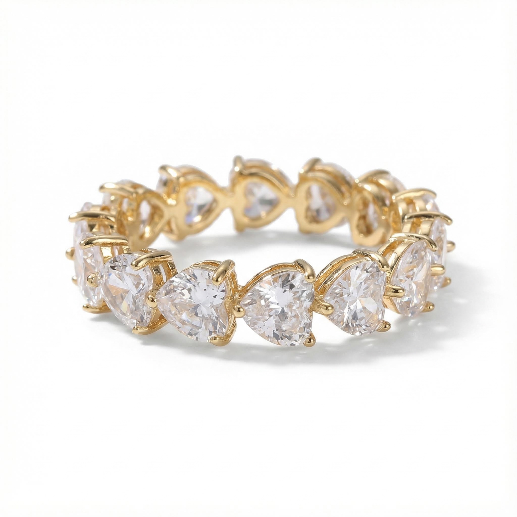 Heart Cut Love Band Ring In Gold Gold With Bold Statement Appeal