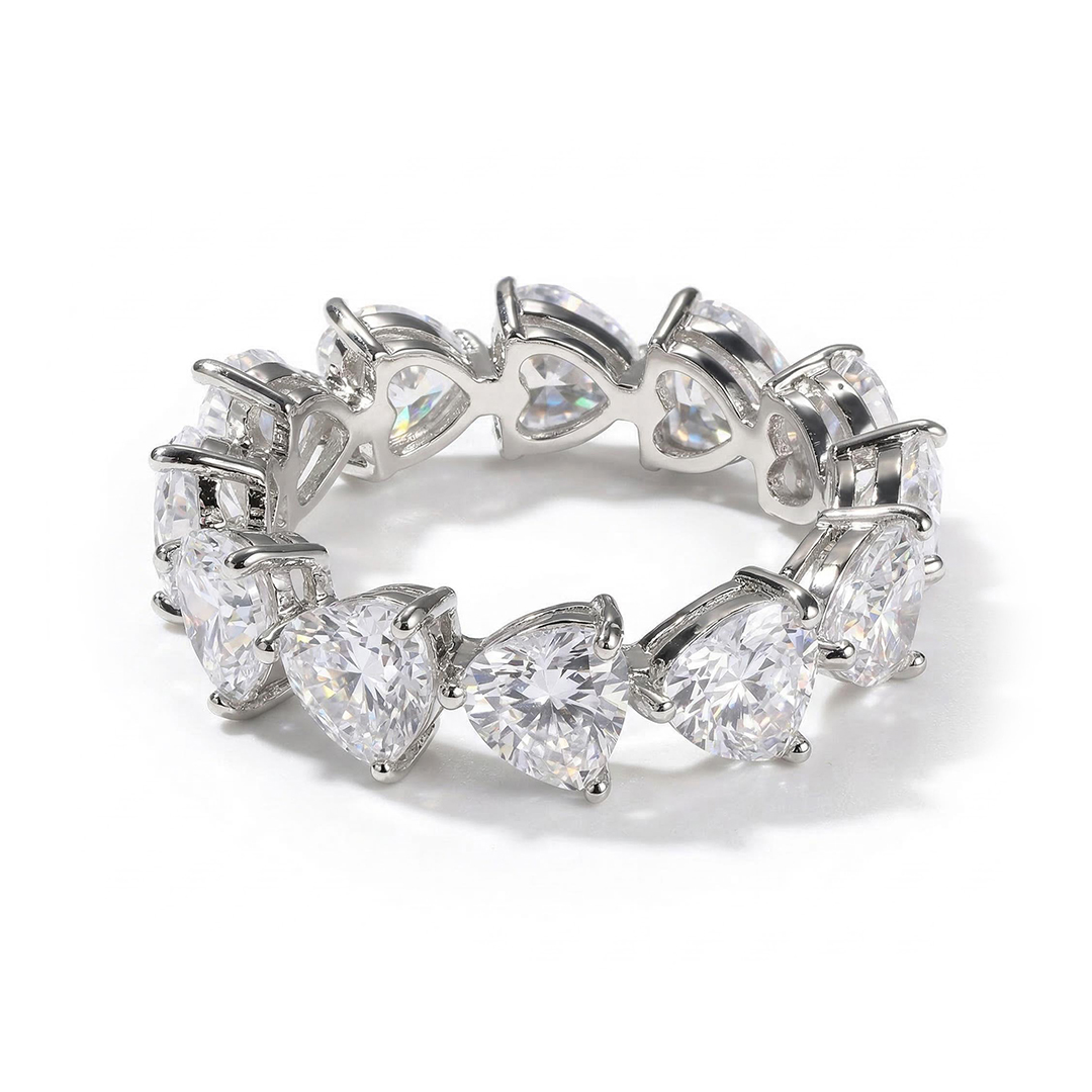 Heart Cut Love Band Ring In White Gold Made For Street Luxury Energy - Image 5