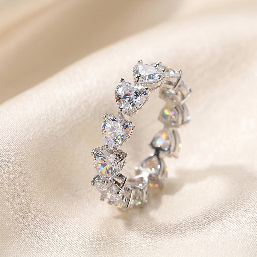 Heart Cut Love Band Ring In White Gold Made For Street Luxury Energy - Image 7