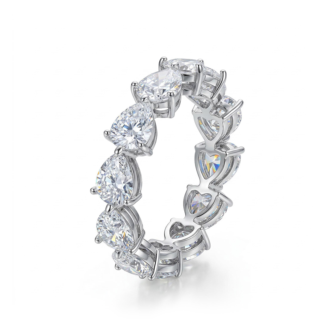 Heart Cut Love Band Ring In White Gold Made For Street Luxury Energy