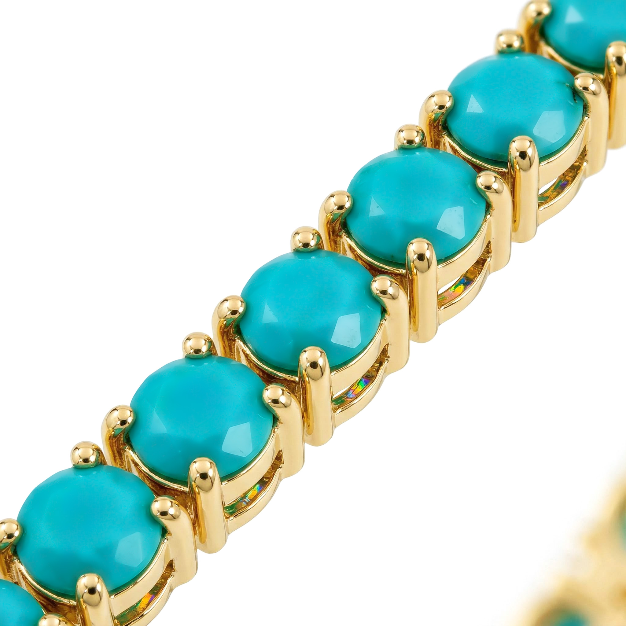 3mm Turquoises Paved Tennis Chain Bracelet Gold With Street Luxury Shine - Image 7
