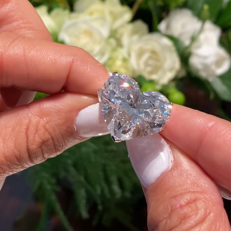 3-stones Forever Love Heart Cut S925 Silver Ring With Street Luxury Shine