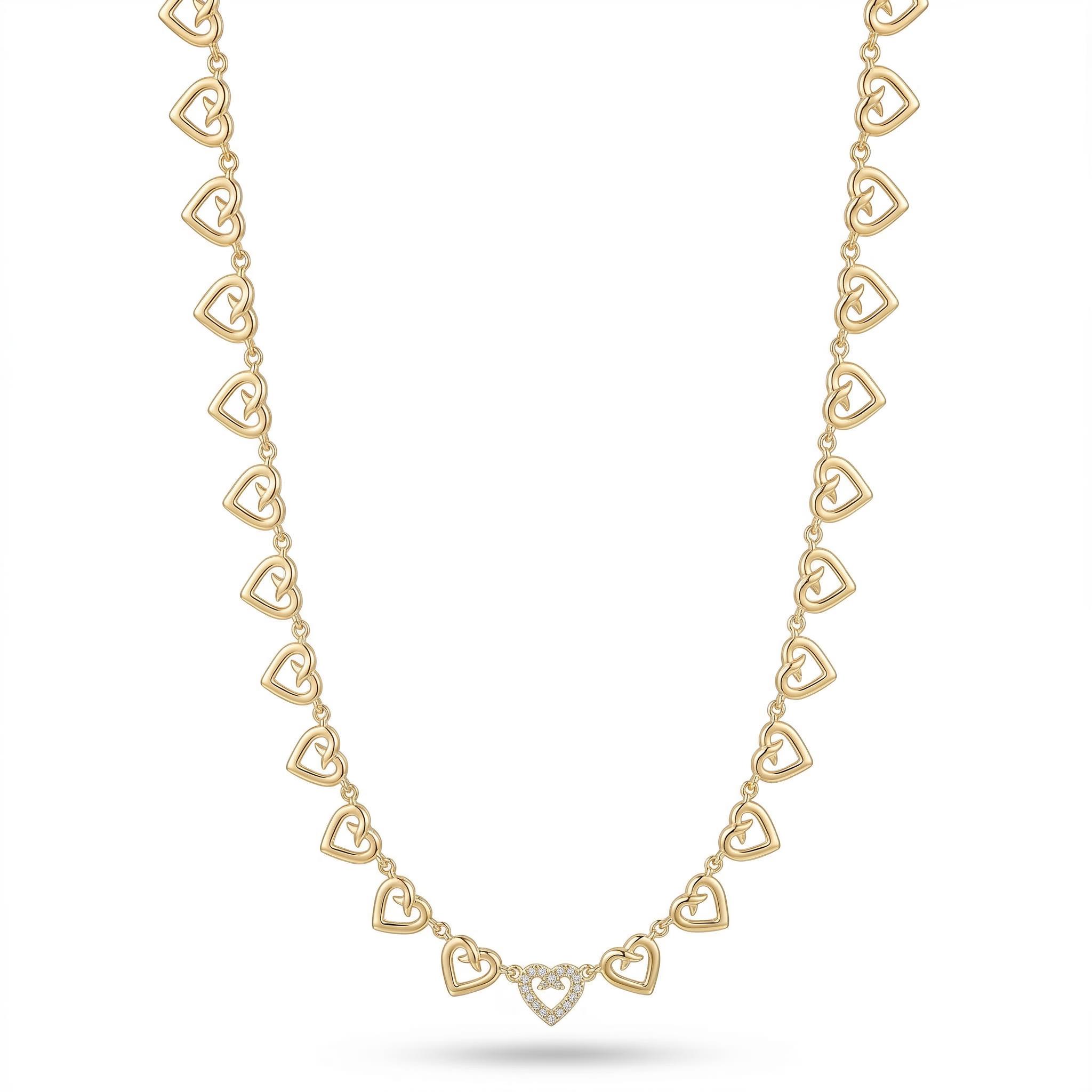 Heart-shaped Choker Necklace Bold Statement Style With Street Luxury - Image 4