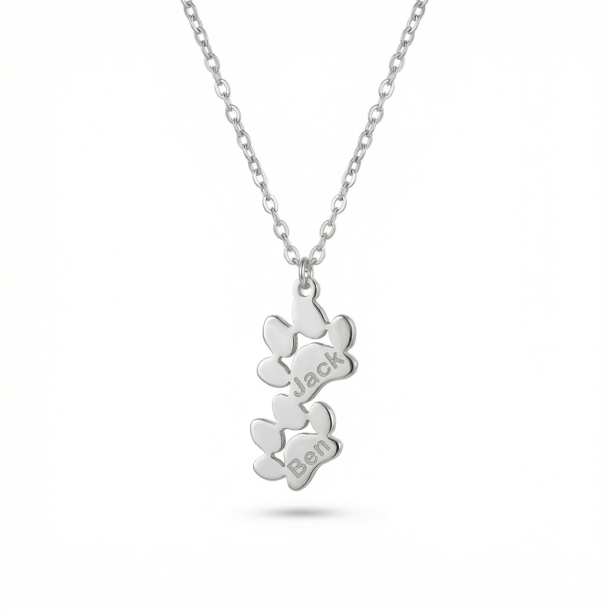 Custom Dog Paw Name Necklace Bold Statement Style With Street Luxury - Image 3