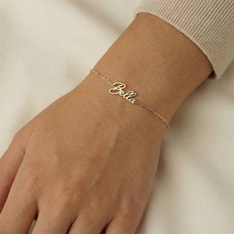 Simple Custom Name Bracelet Bold Statement Style With Street Luxury - Image 7