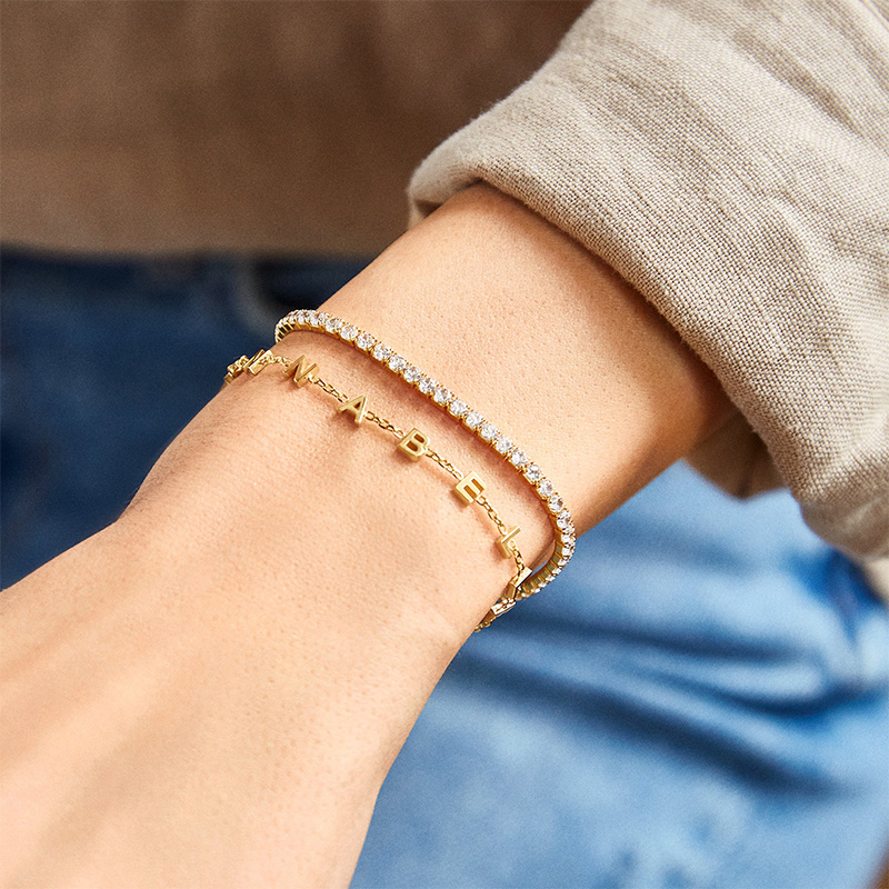 Customized Spaced Letters Bracelet Bold Statement Style With Street Luxury - Image 7