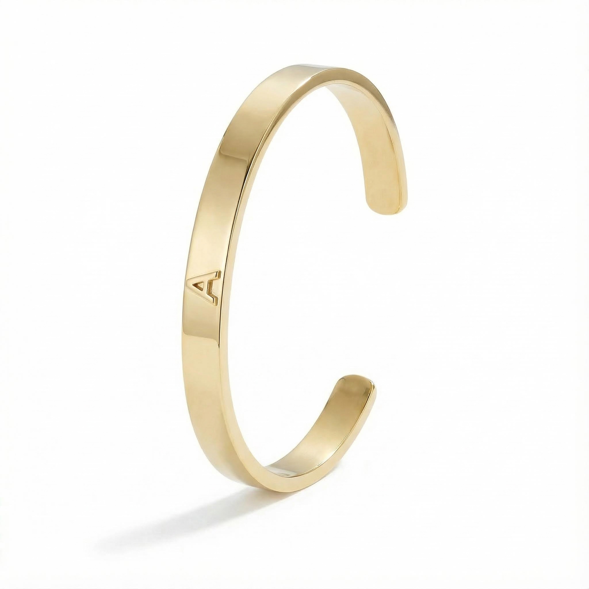Initial Cuff Bangle Bold Statement Style With Street Luxury - Image 4