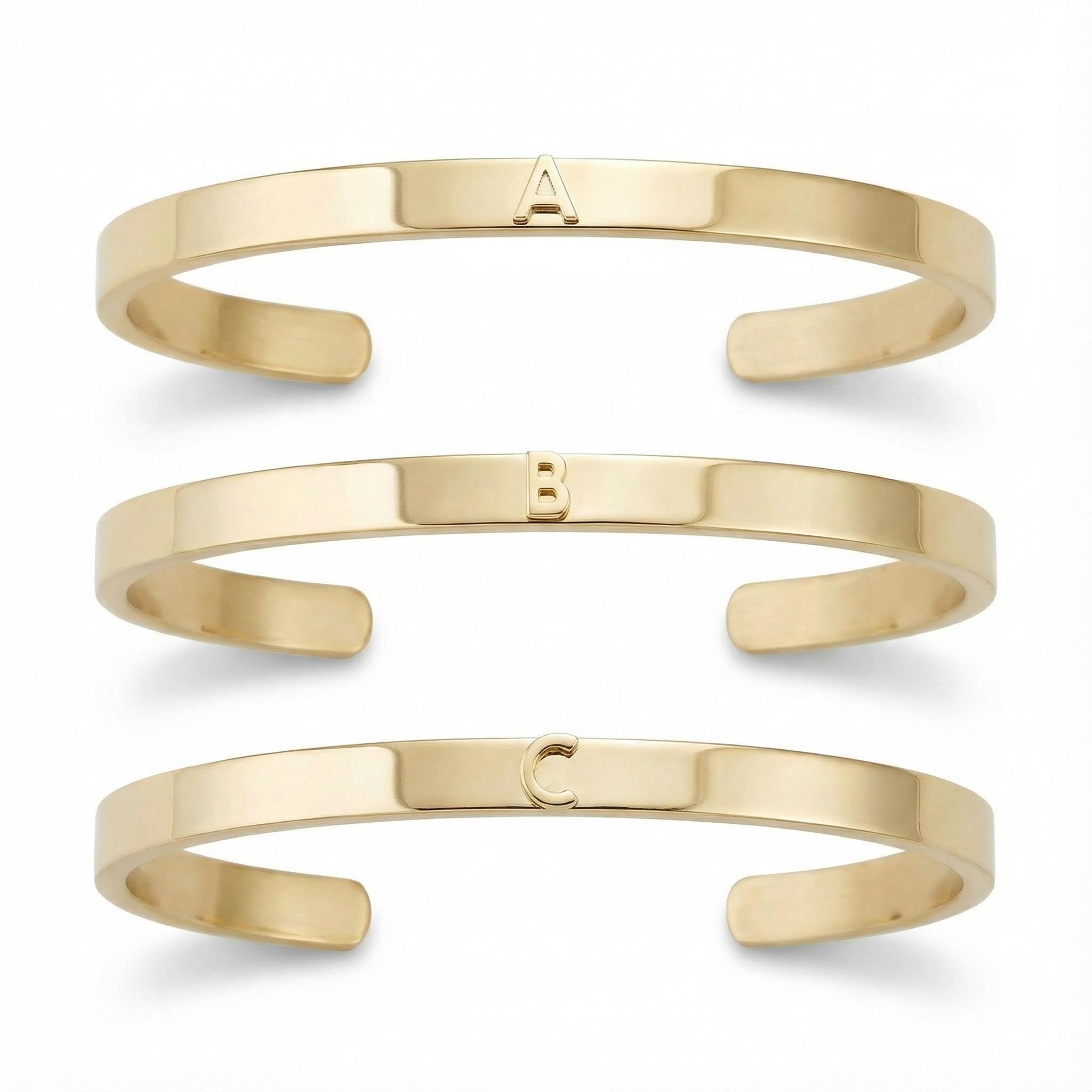 Initial Cuff Bangle Bold Statement Style With Street Luxury - Image 5