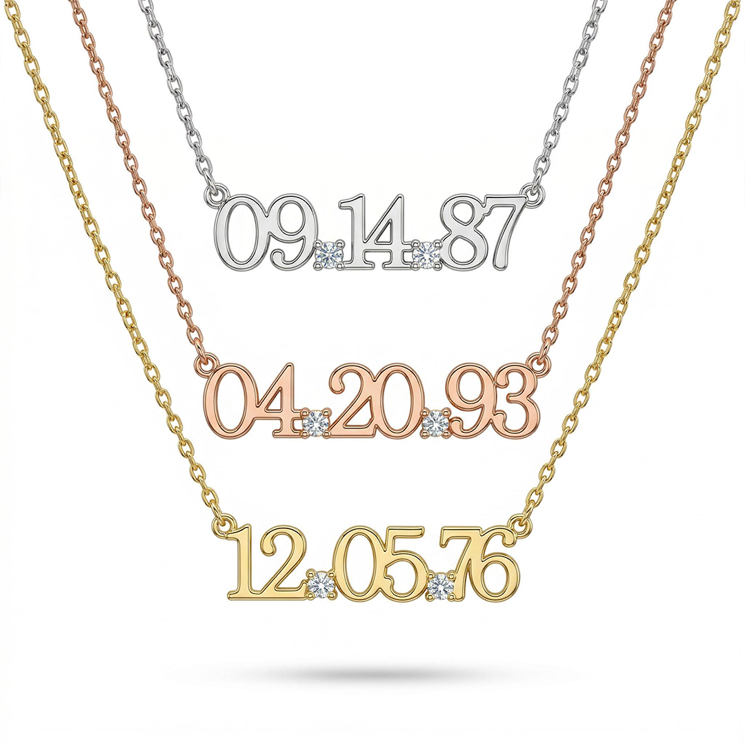 Custom Date Number Necklace Bold Statement Style With Street Luxury