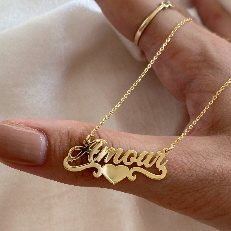 Customized Name Heart Necklace Pendant With Bold Statement Appeal - Image 6