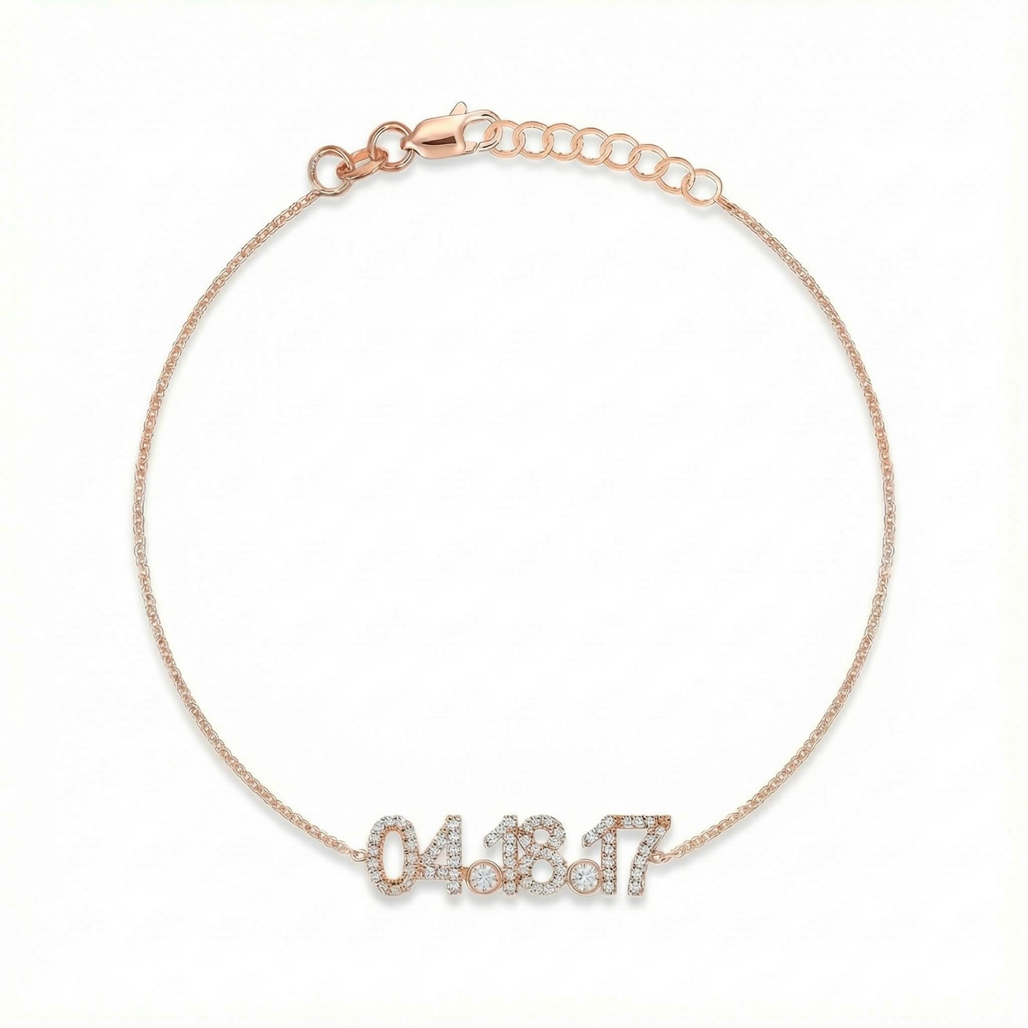 Customized Date Or Initials Bracelet Silver With Street Luxury Shine - Image 5