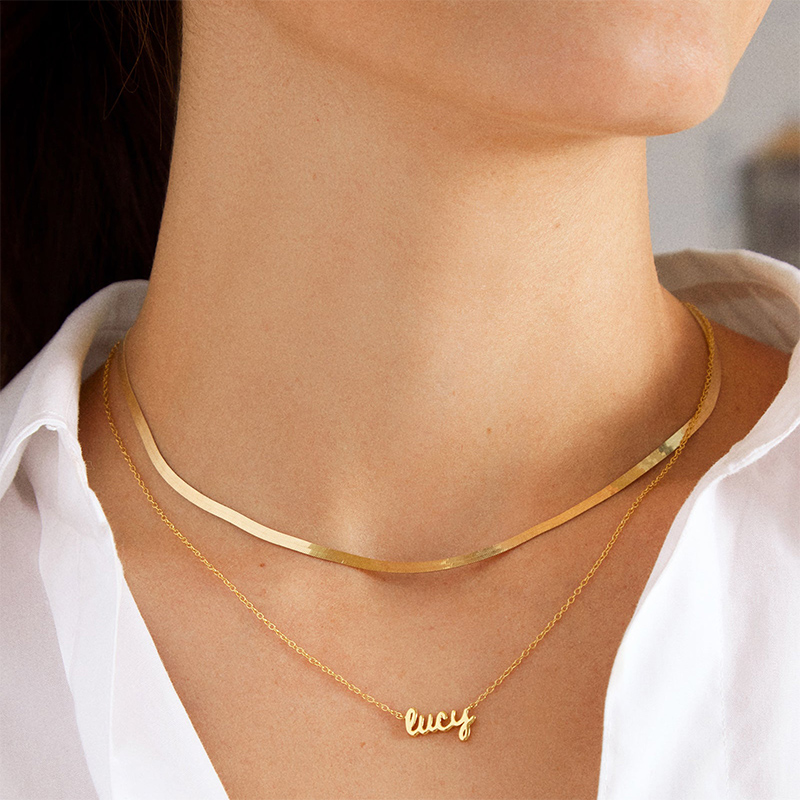 Customized Nameplate Necklace Bold Statement Style With Street Luxury - Image 3