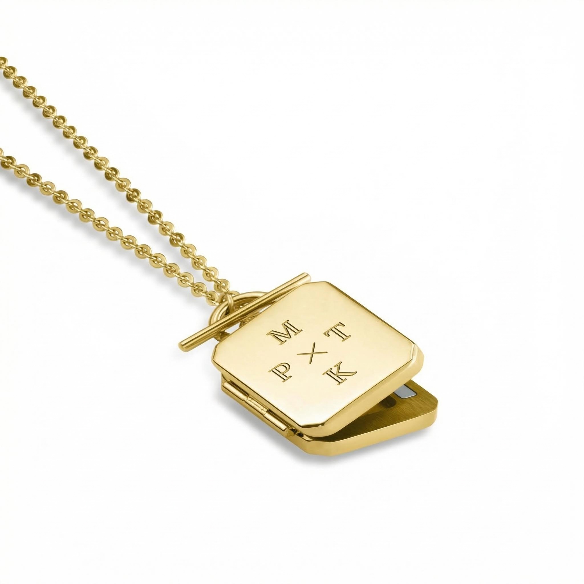 Personlized Octagon Locket Necklace Bold Statement Style With Street Luxury - Image 9