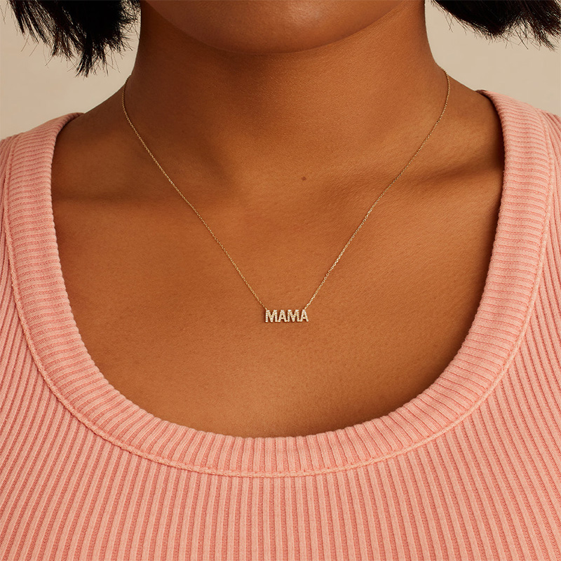 Diamond mama Necklace Iced Out Shine With Street Luxury - Image 3