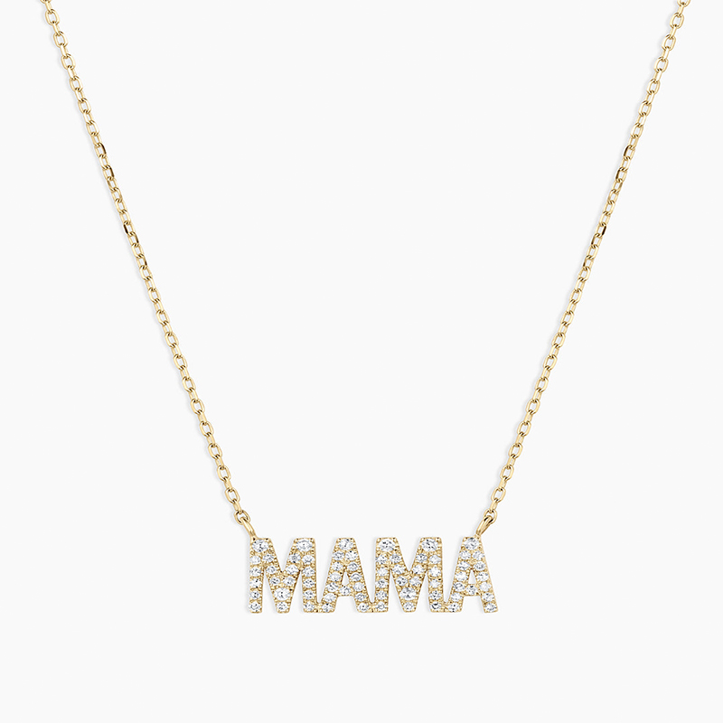 Diamond mama Necklace Iced Out Shine With Street Luxury
