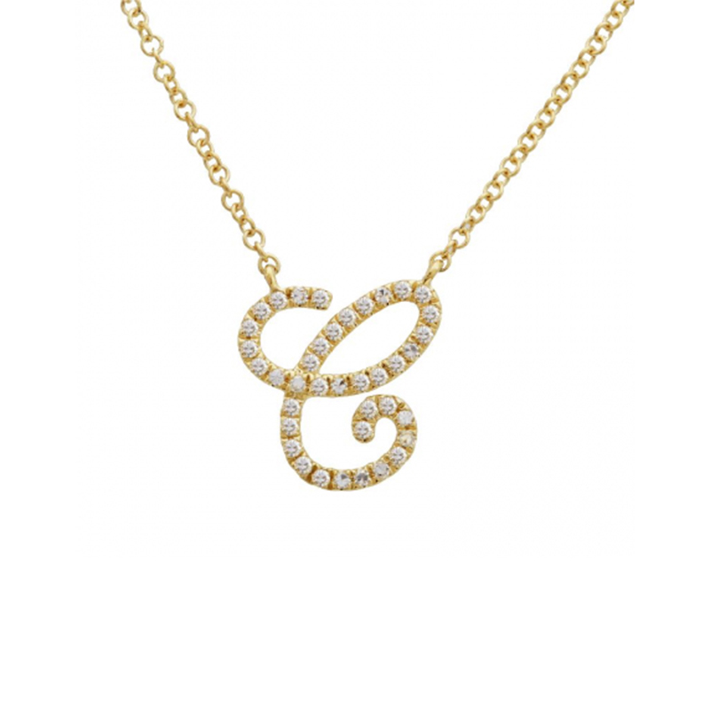 Diamond Initial Necklace Iced Out Shine With Street Luxury
