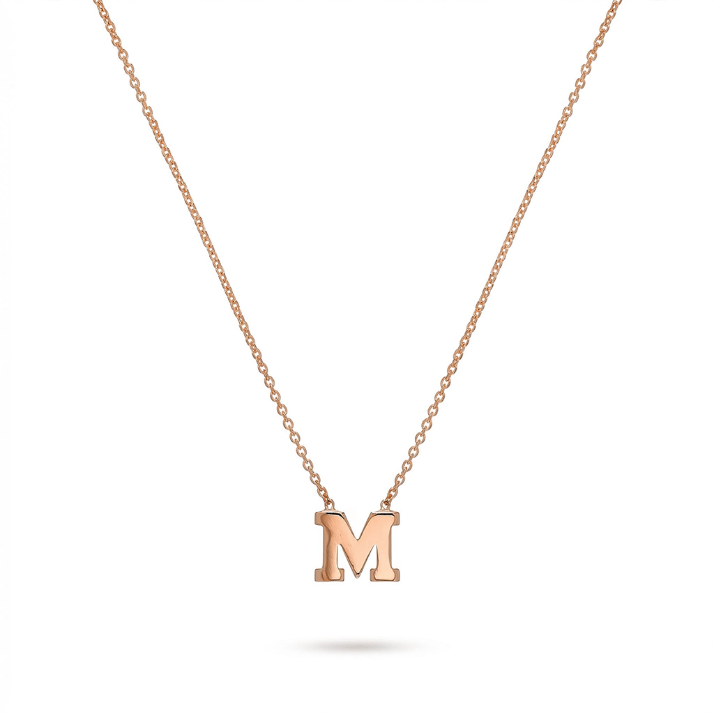 18k Gold Initial Necklace Silver With Bold Statement Appeal - Image 6