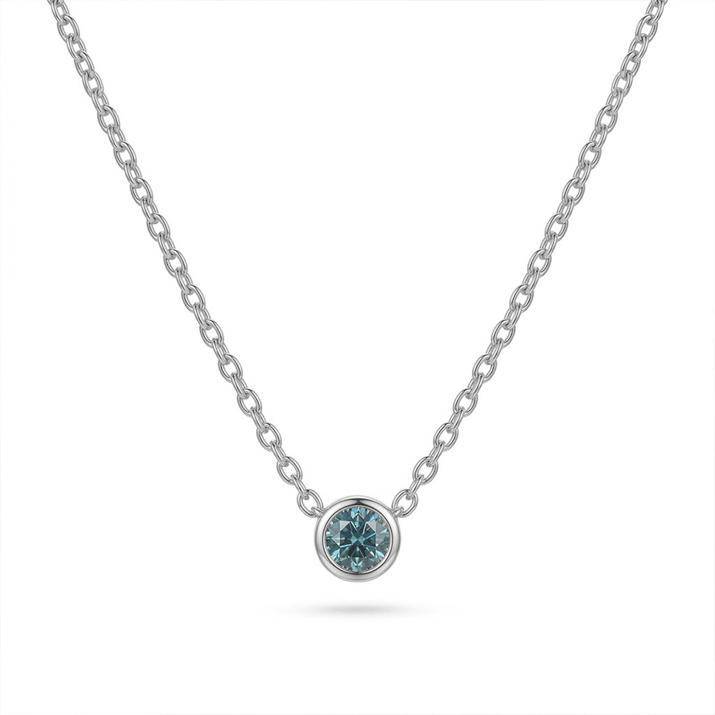 Bezel Birthstone Necklace Bold Statement Style With Street Luxury - Image 3