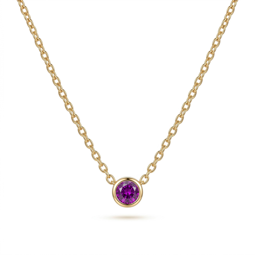 Bezel Birthstone Necklace Bold Statement Style With Street Luxury - Image 6