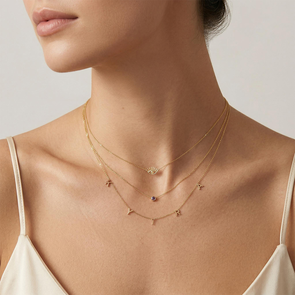 Bezel Birthstone Necklace Bold Statement Style With Street Luxury - Image 7