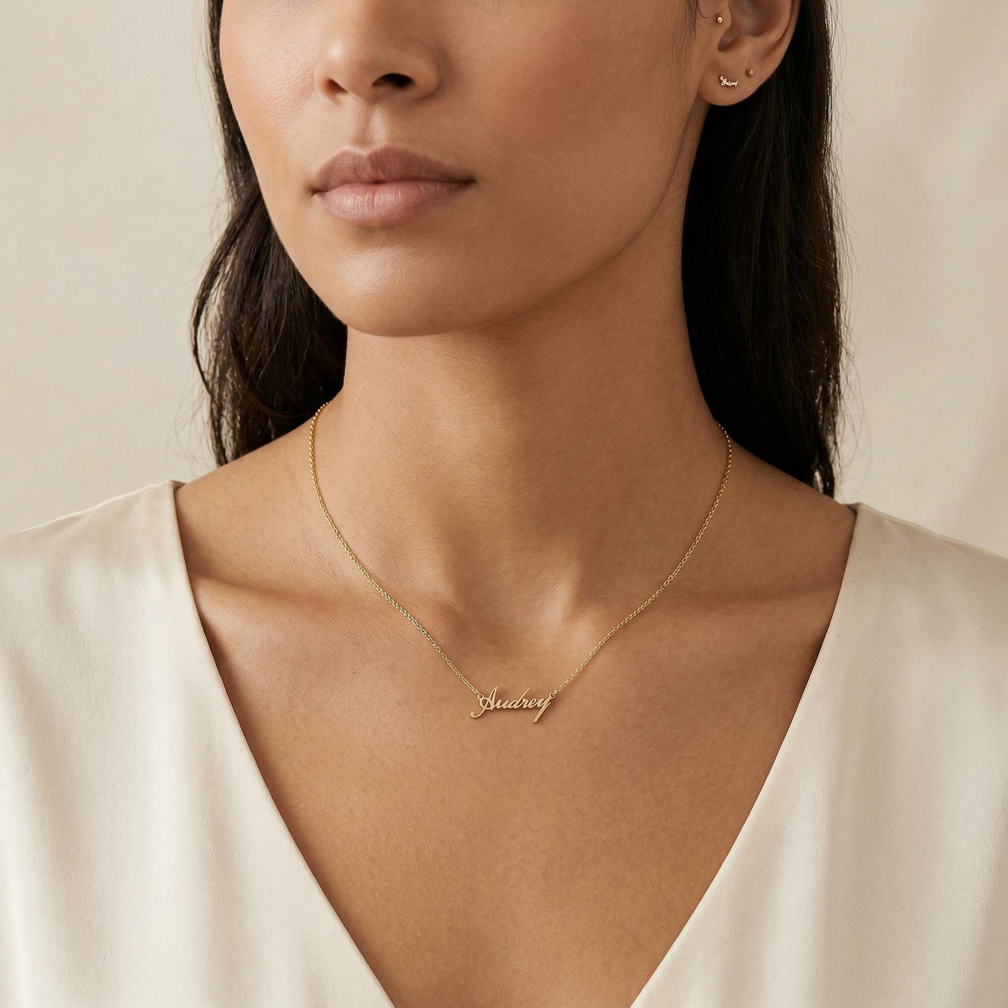 Customized Block Name Necklace Bold Statement Style With Street Luxury - Image 3