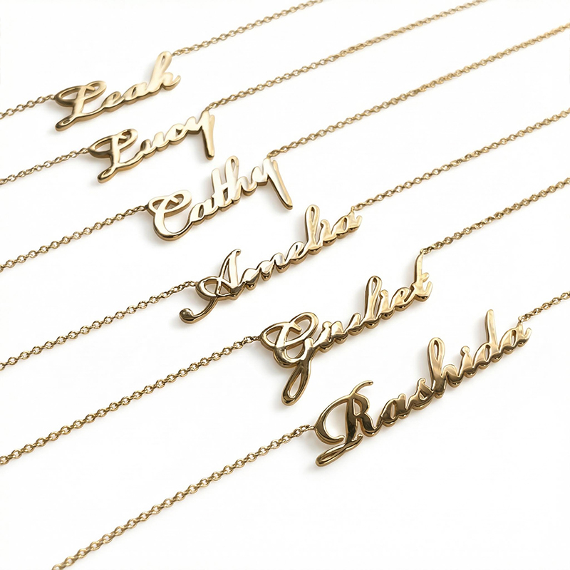 Customized Script Name Necklace Bold Statement Style With Street Luxury - Image 4
