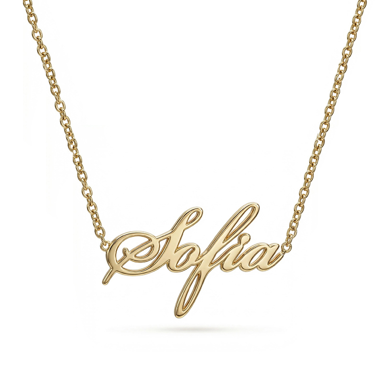 Customized Script Name Necklace Bold Statement Style With Street Luxury