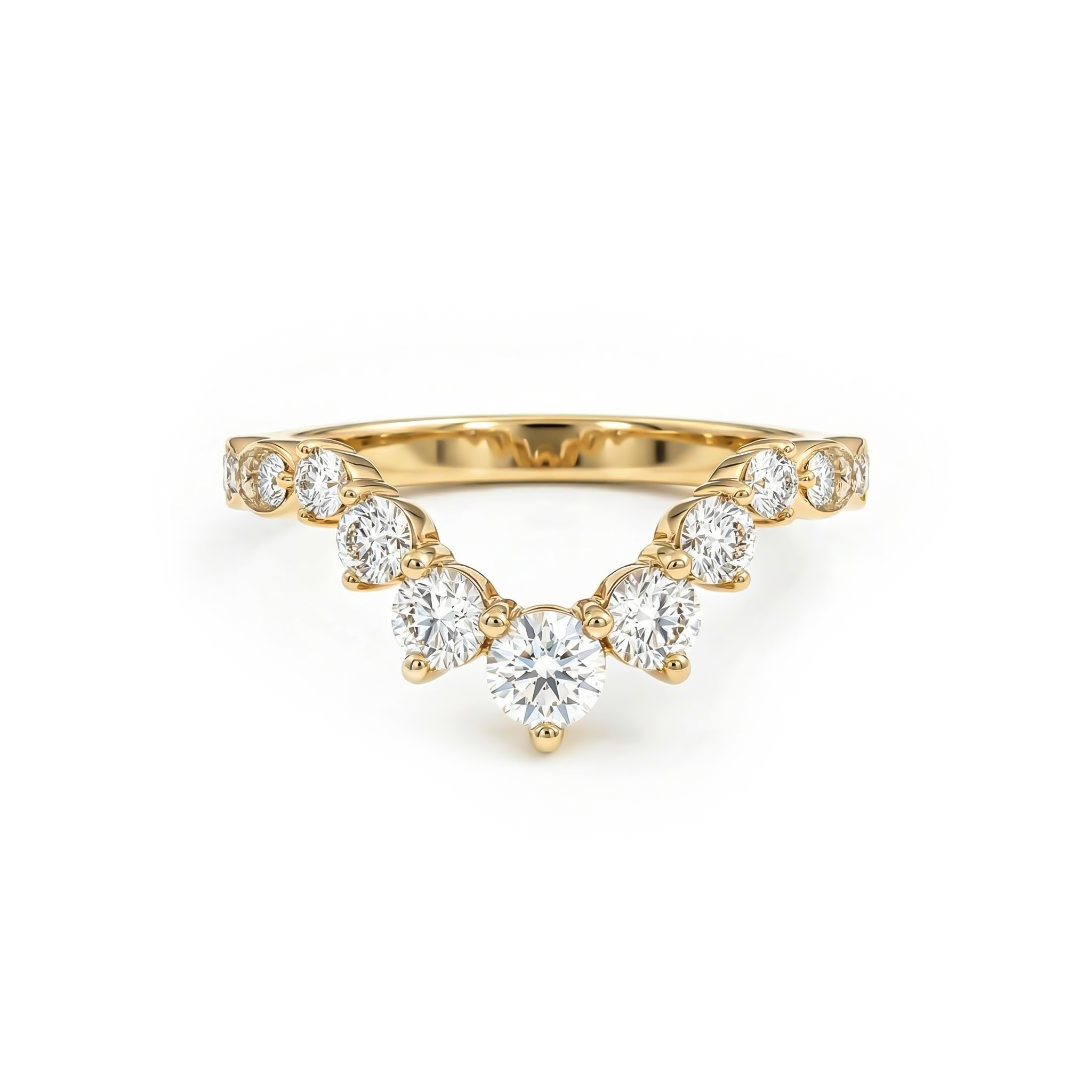 0.68ct. Tw. Round Cut Vvs Moissanite S925 Silver Wedding Band Iced Out - Image 5