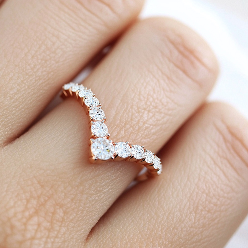 0.68ct. Tw. Round Cut Vvs Moissanite S925 Silver Wedding Band Iced Out - Image 10
