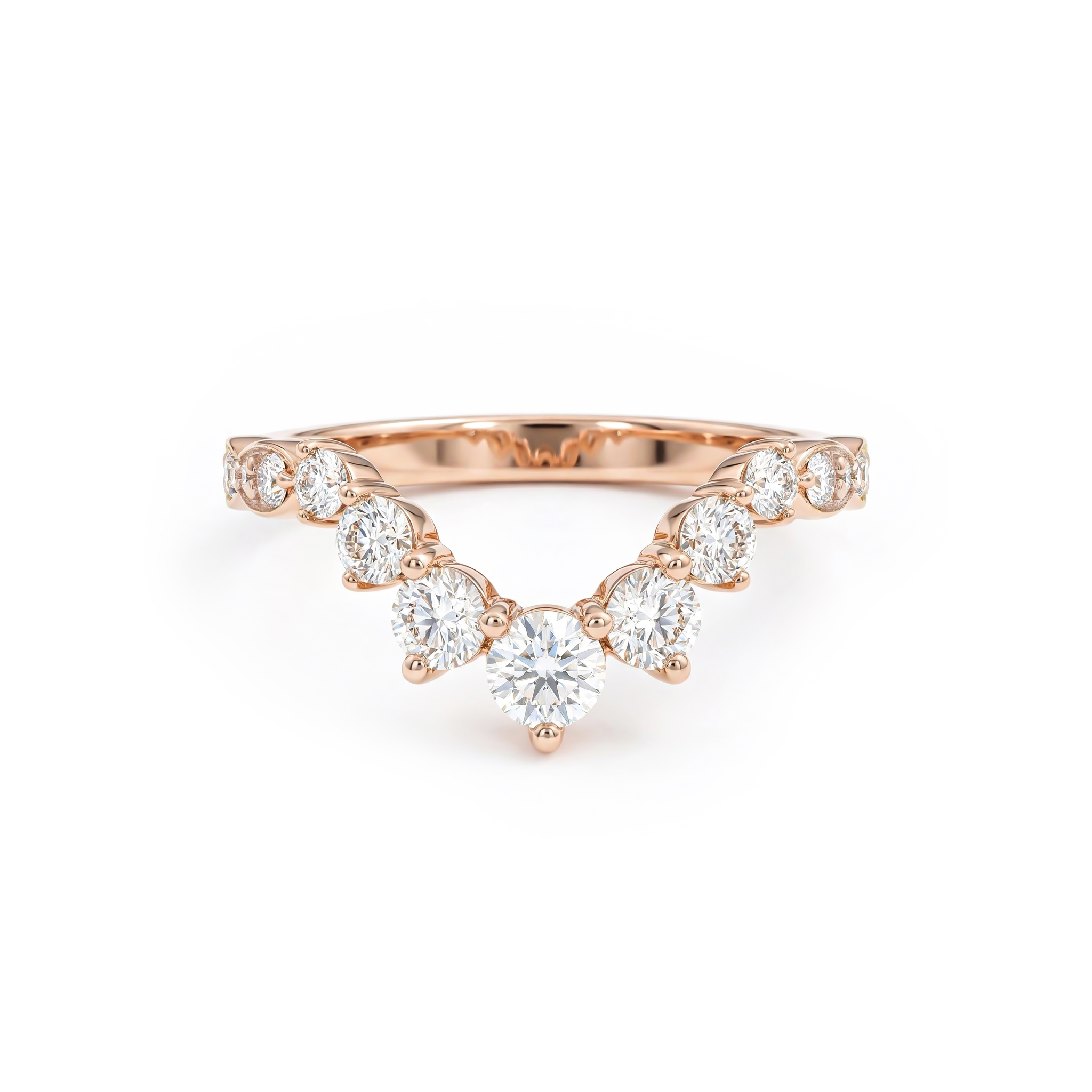 0.68ct. Tw. Round Cut Vvs Moissanite S925 Silver Wedding Band Iced Out
