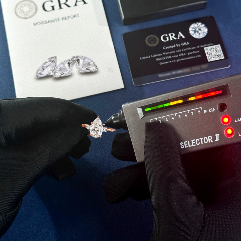 Bold 1.745ct Pear & Marquise Cut Vvs Moissanite S925 Silver Engagement Ring - Image 10