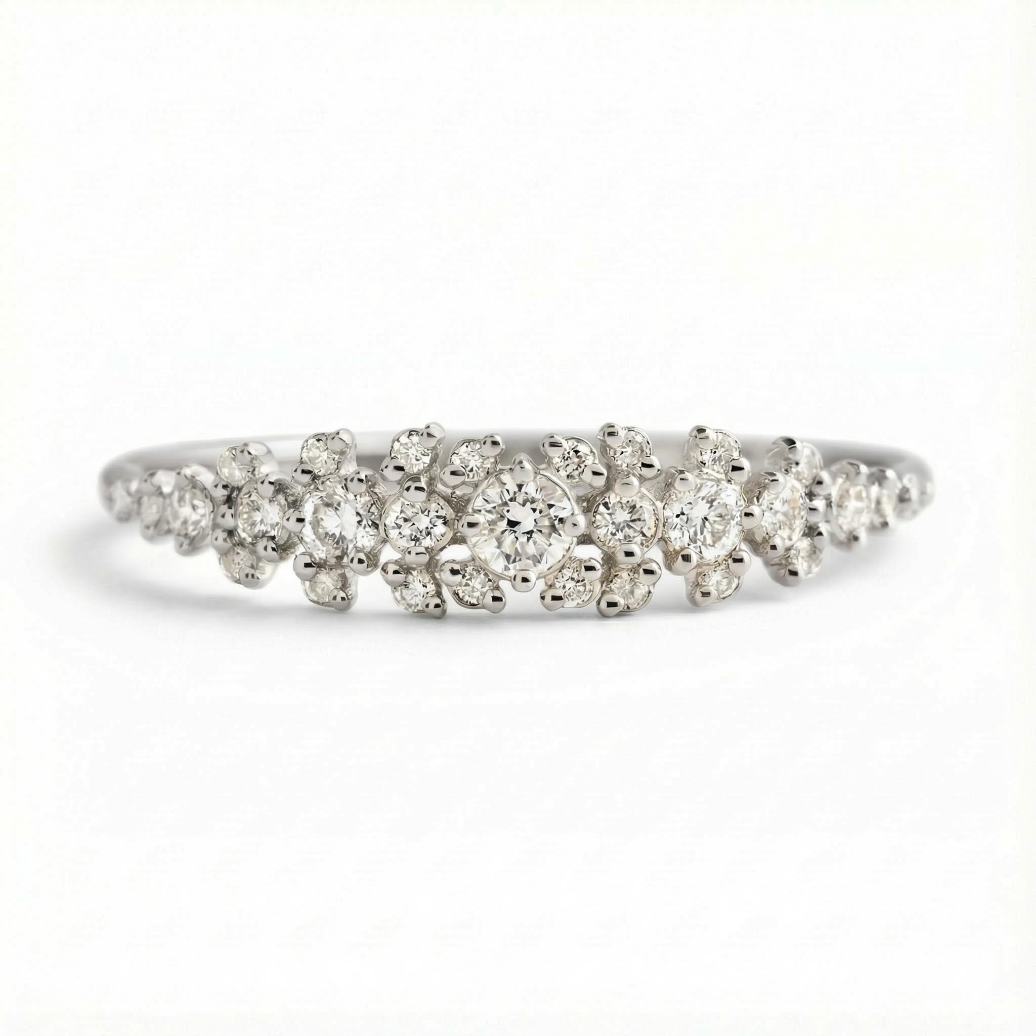 0.3ct. Tw. Round Cut Vvs Moissanite S925 Silver Wedding Band Iced Out - Image 3