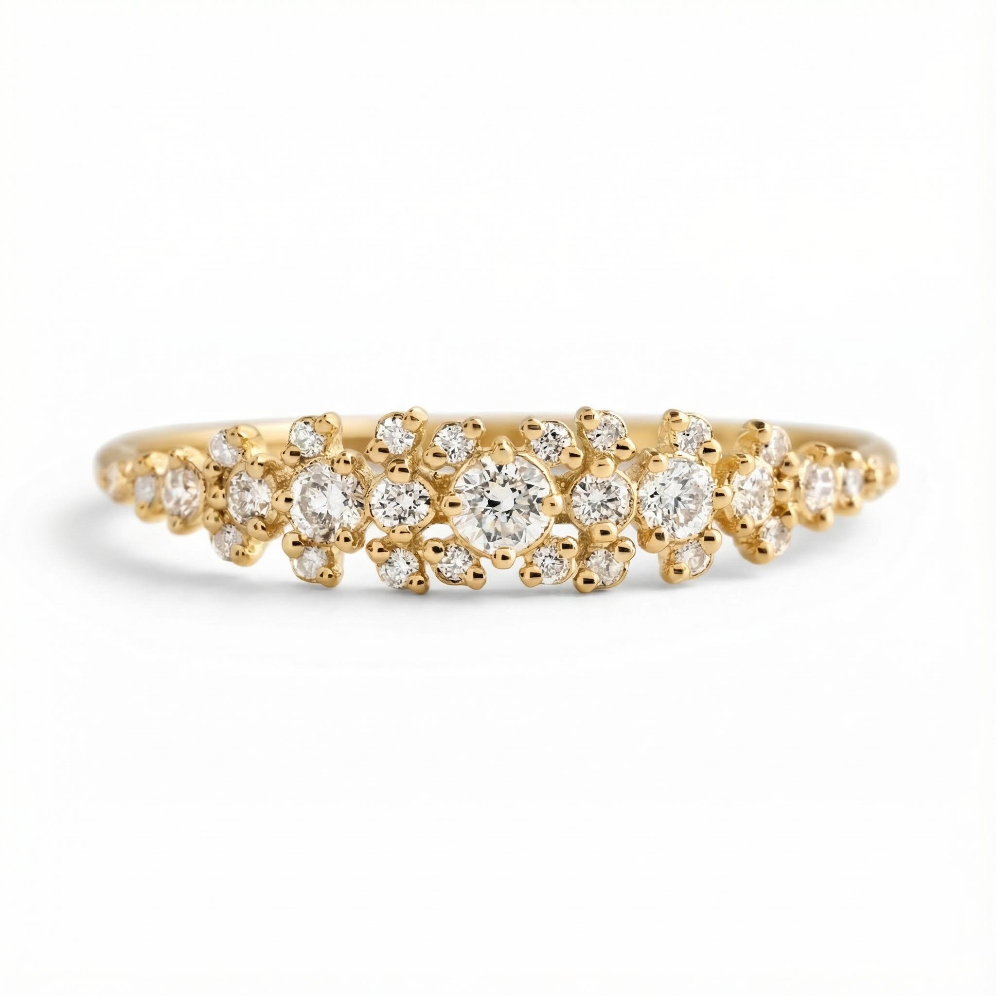 0.3ct. Tw. Round Cut Vvs Moissanite S925 Silver Wedding Band Iced Out