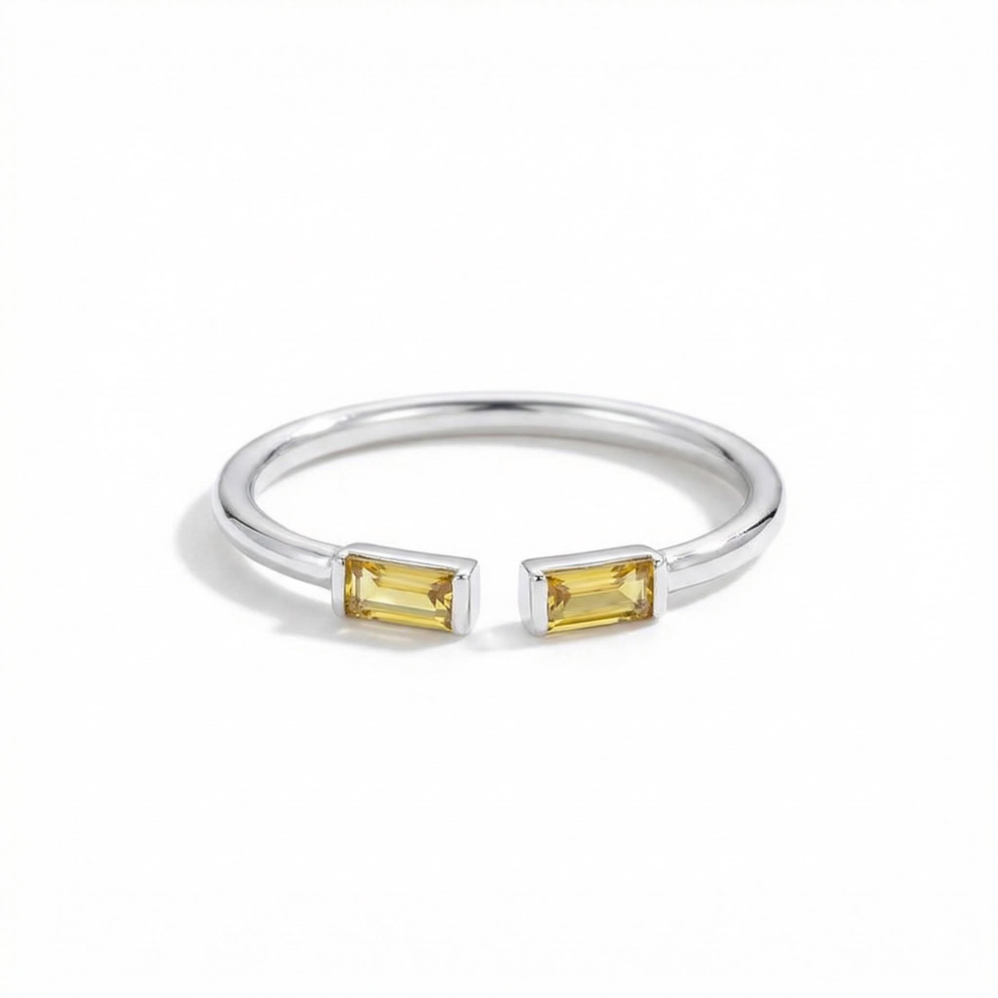 Double Baguette Birthstone Ring Bold Statement Style With Street Luxury