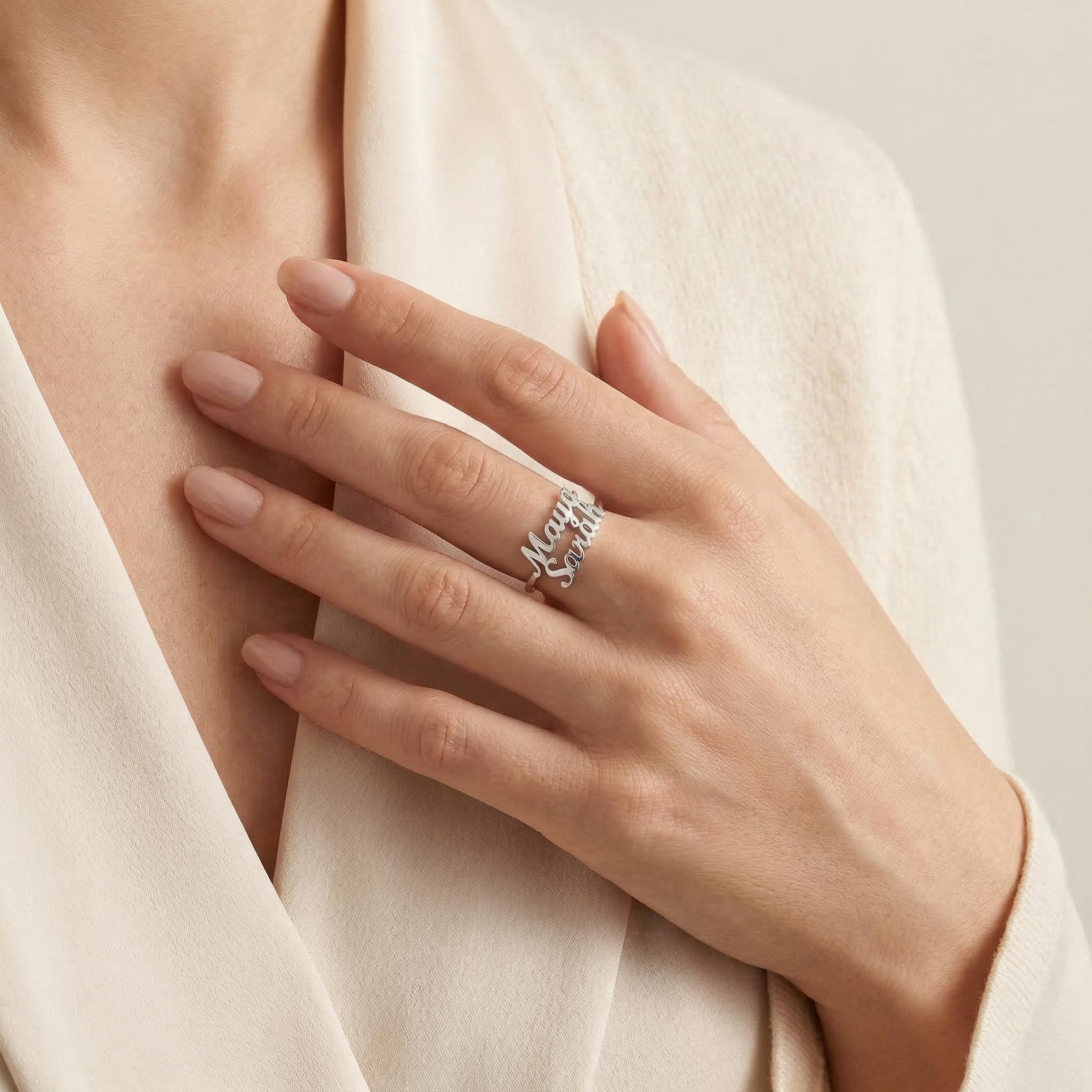 Personalized Multi Name Open Ring Bold Statement Style With Street Luxury - Image 4