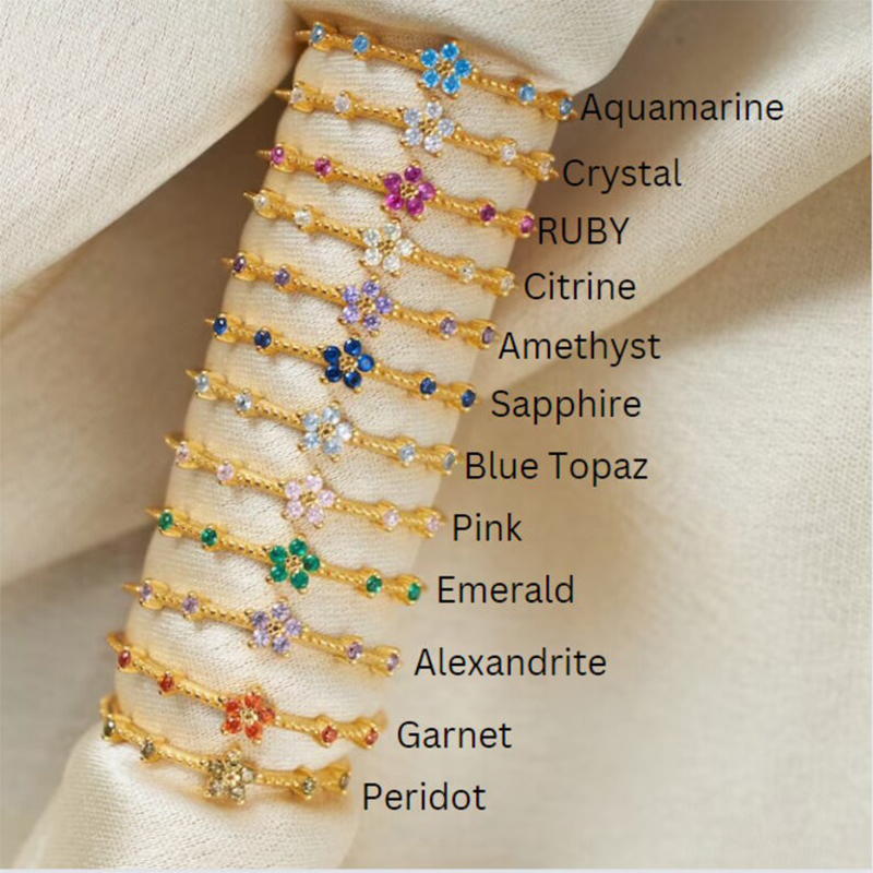 Colourful Tiny Flower Stacking Ring Bold Statement Style With Street Luxury - Image 8