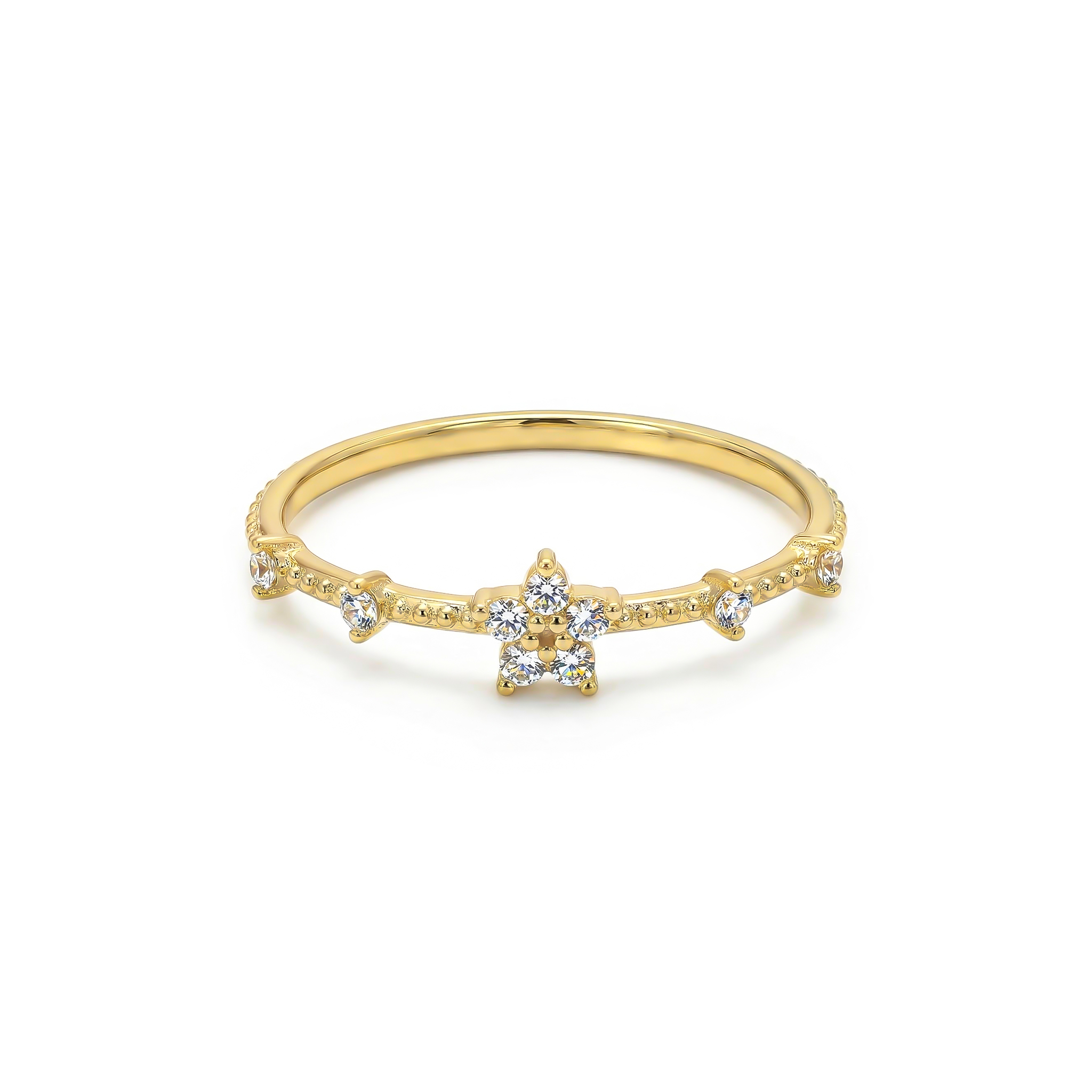 Colourful Tiny Flower Stacking Ring Bold Statement Style With Street Luxury