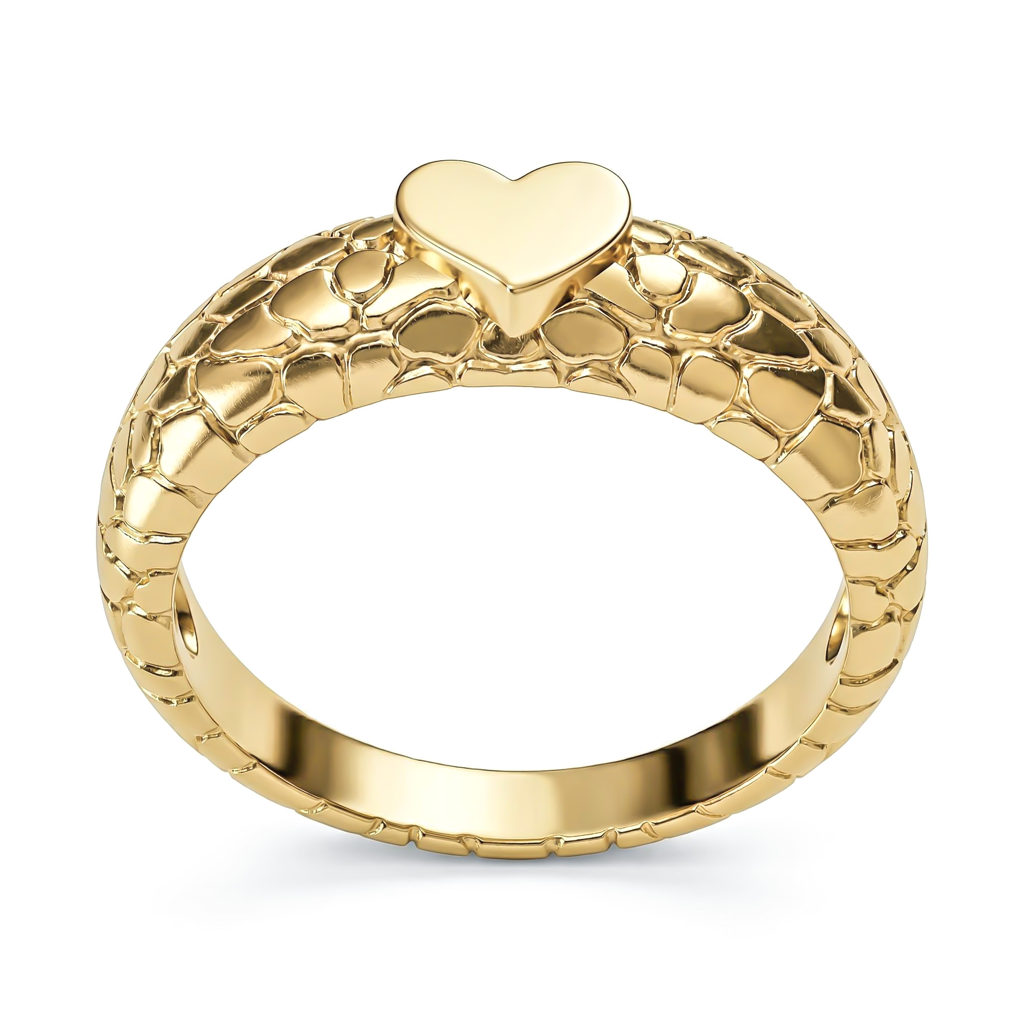 Heart Nugget Ring In Gold Gold With Bold Statement Appeal - Image 4