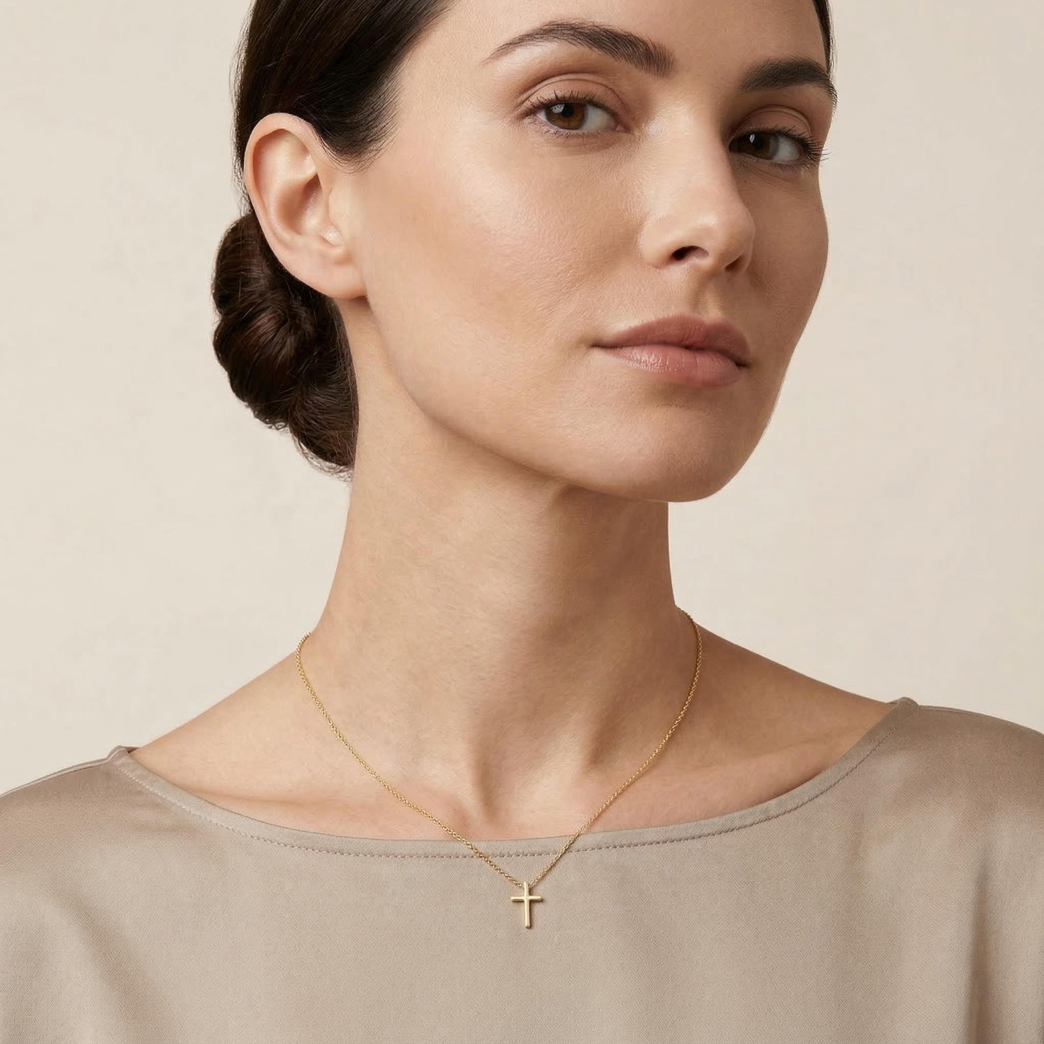 Sterling Silver Glossy Cross Necklace Made For Street Luxury Energy - Image 4