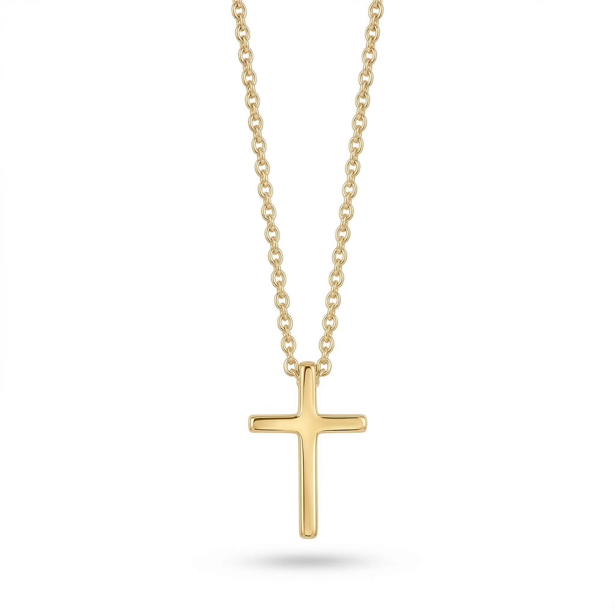 Sterling Silver Glossy Cross Necklace Made For Street Luxury Energy