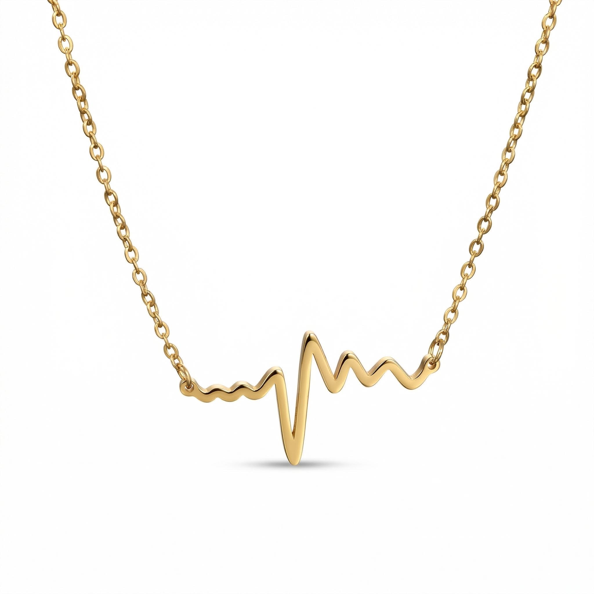 Fancy Stylish Heartbeat Necklace Bold Statement Style With Street Luxury