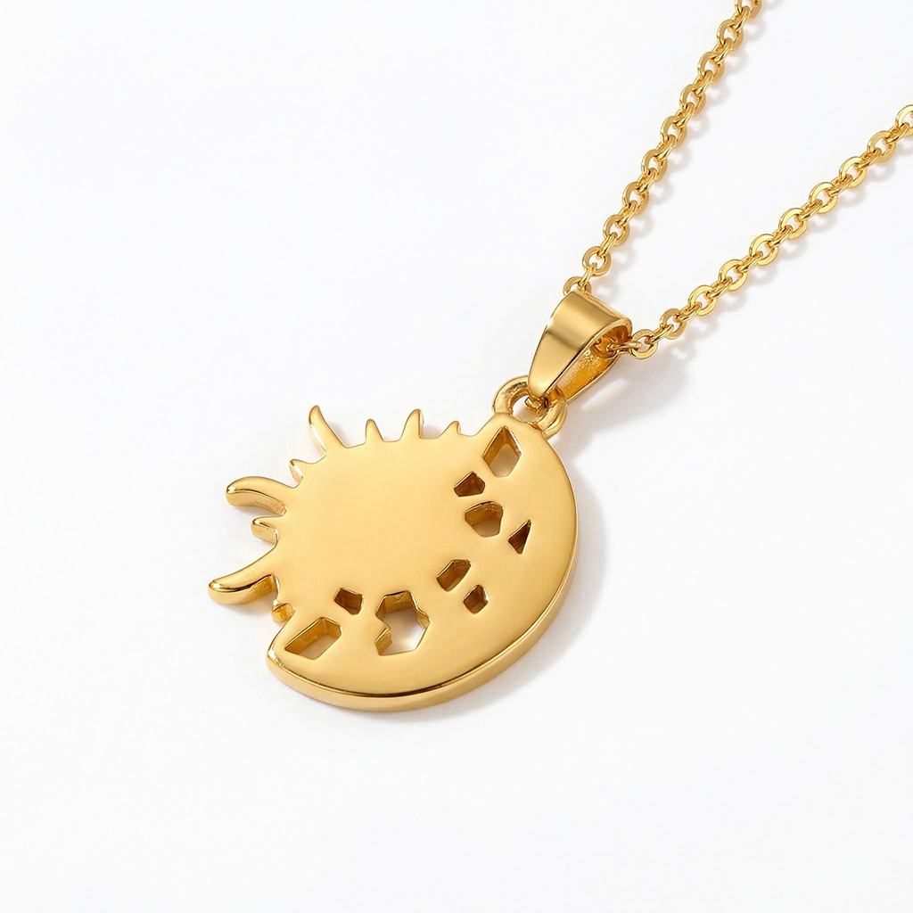 Sun Moon Star Pendant Necklace Bold Statement Style With Street Luxury - Image 5