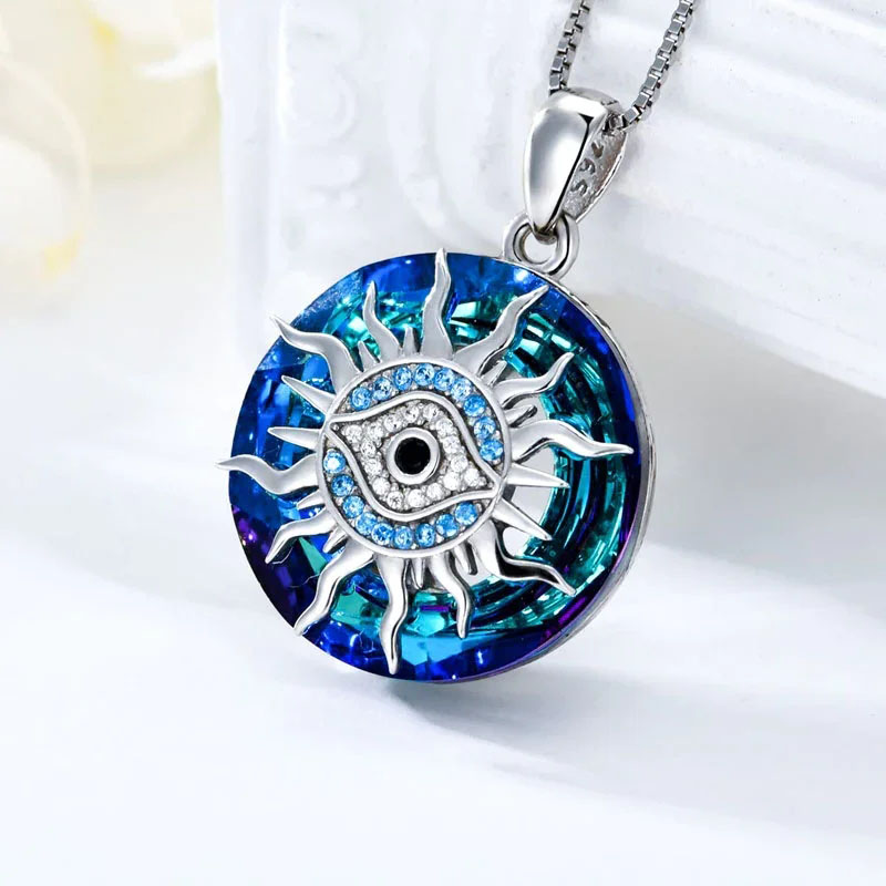 You Always Be Protected Crystal Evil Eye Necklace With Street Luxury Shine - Image 4