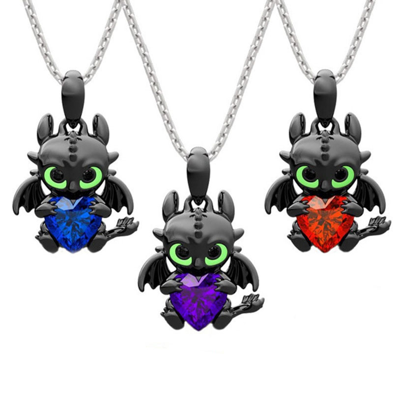 Dragon Crystal Heart Necklace Bold Statement Style With Street Luxury - Image 6