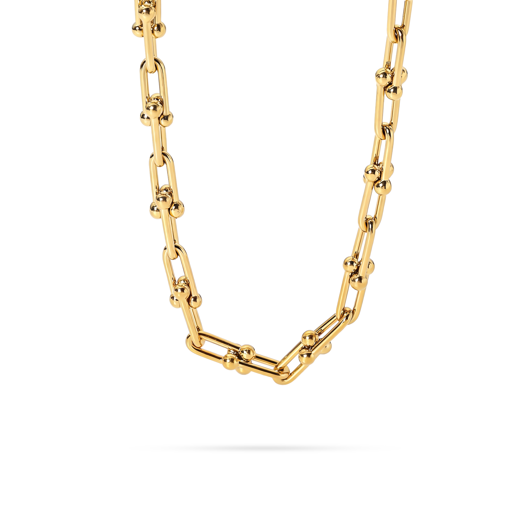 Gold Horseshoe Chain Necklace Gold With Bold Statement Appeal