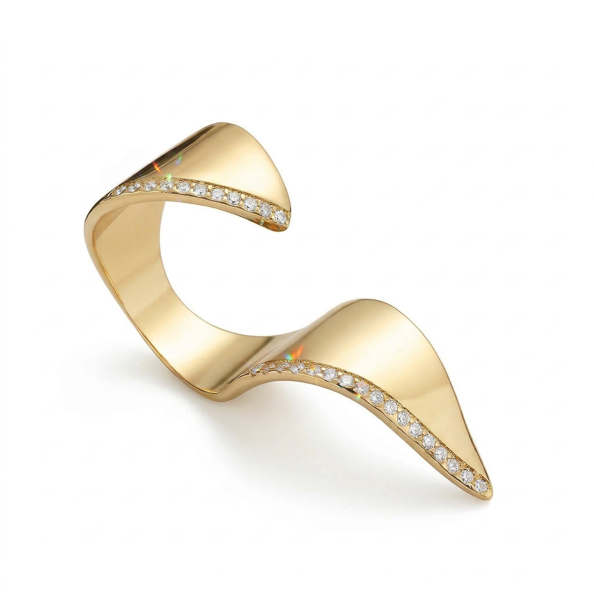 Exaggerated Irregular Open Ring Bold Statement Style With Street Luxury - Image 3
